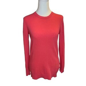 Banana Republic Coral cashmere merino wool fitted sweater ties around waist XS/S